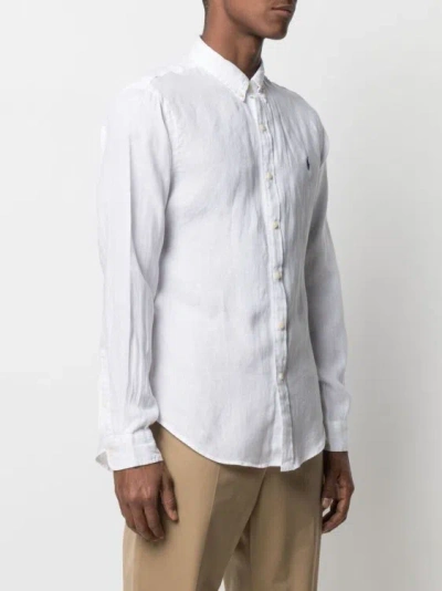 Shop Polo Ralph Lauren Classic Collar Shirt In White