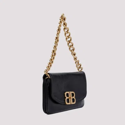 Shop Balenciaga Bb Soft Flap Black Nappa Leather Shoulder Bag