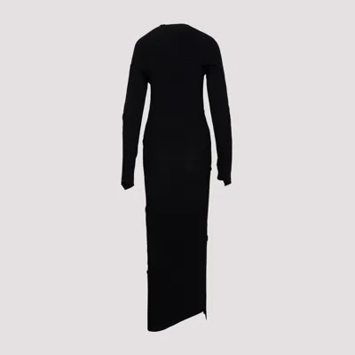 Shop Balenciaga Spiral Black Viscose Maxi Dress