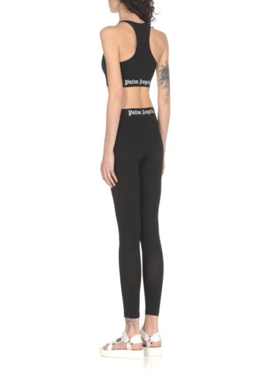 Shop Palm Angels Leggings With Sport Logo In Black