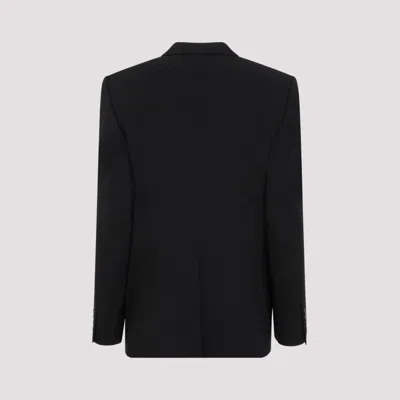 Shop Balenciaga Black Wool Regular Jacket