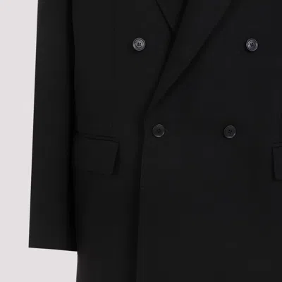 Shop Balenciaga Black Wool Regular Jacket