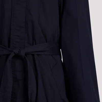 Shop Balenciaga Ink Cotton Coat In Black
