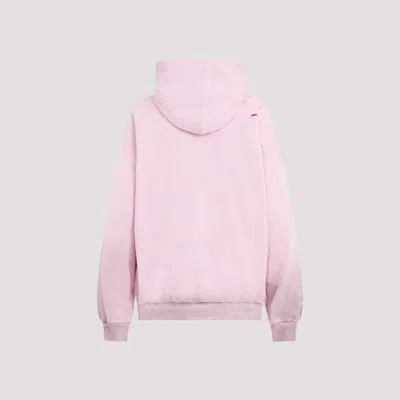 Shop Balenciaga Light Pink Cotton Medium Fit Hoodie