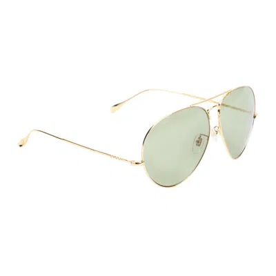 Shop Gucci Gold Acetate Sunglasses