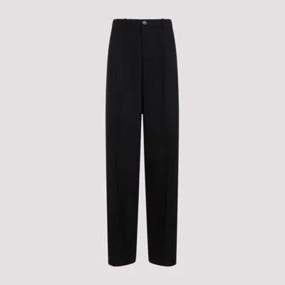 Shop Balenciaga Black Wool Pants