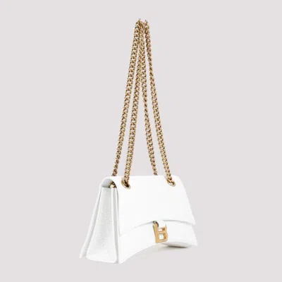 Shop Balenciaga White Leather Crush Sling Small Bag In Red