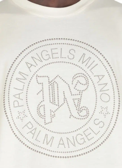 Shop Palm Angels Milano Stud Loose T-shirt In White