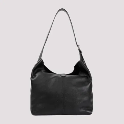 Shop Gucci Black Grained Leather Crossbody Bag