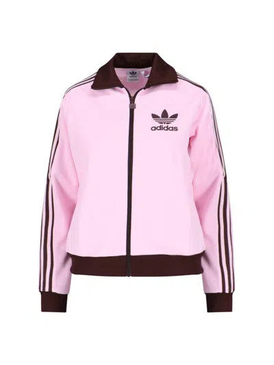 Shop Adidas Originals Adidas Beckenbauer Logo Printed Track Jacket In Pink