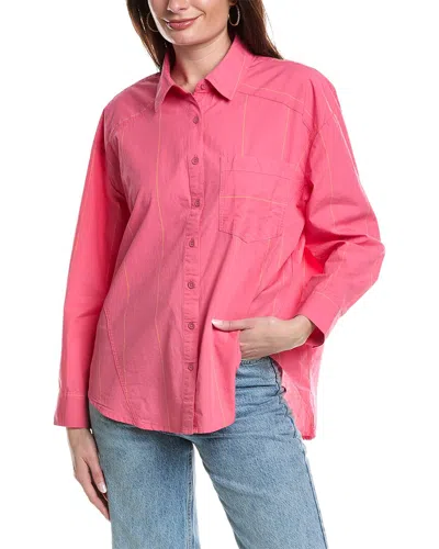 Shop Vintage Havana Striped Lightweight Poplin Shirt In Pink