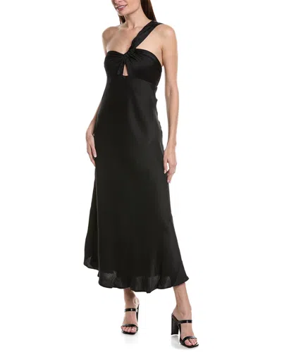 Shop Moonsea One-shoulder Maxi Dress In Black