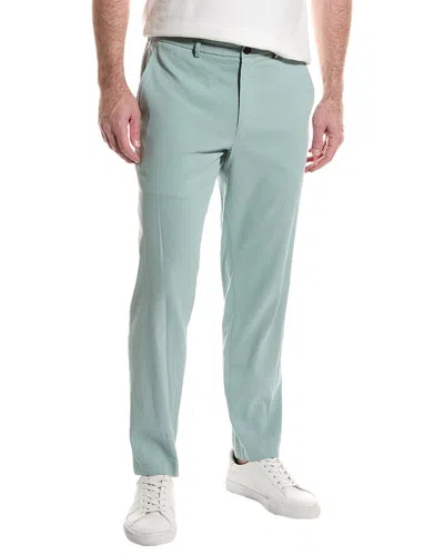 Shop Theory Curtis Linen-blend Pant In Blue