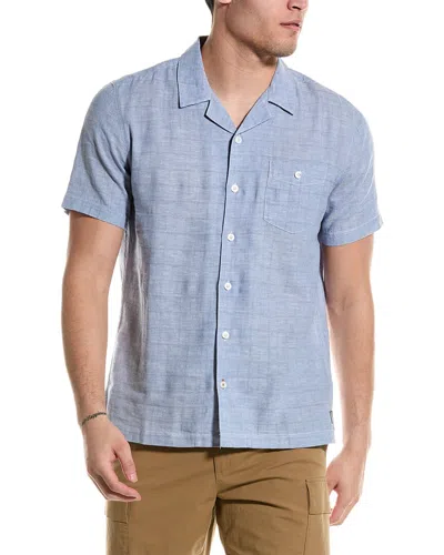 Shop Weatherproof Vintage Linen-blend Shirt In Blue