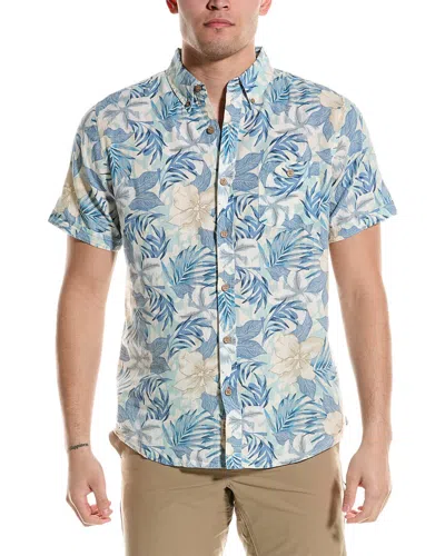 Shop Weatherproof Vintage Linen-blend Shirt In Blue