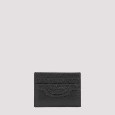 Shop Balenciaga Black Leather Neo Classic Cards Holder