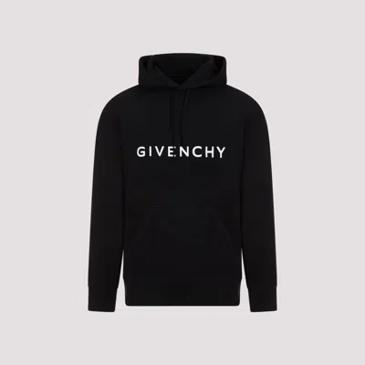 Shop Givenchy Black Slim Fit Cotton Hoodie