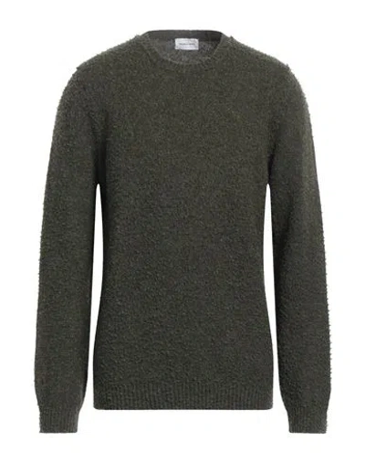 Shop Scaglione Man Sweater Military Green Size Xxl Merino Wool