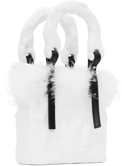 Shop Ottolinger Signature Ceramic Fluff Bag Woman White In Polyurethane