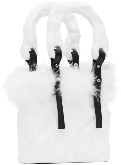 Shop Ottolinger Signature Ceramic Fluff Bag Woman White In Polyurethane