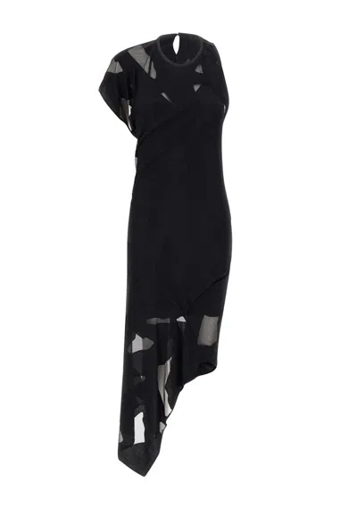 Shop Iro Shanon Sheer Detailed Dress In Black