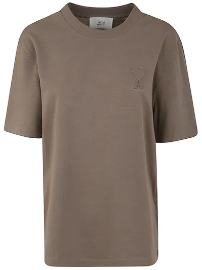 Shop Ami Alexandre Mattiussi Ami Paris Adc T-shirt Clothing In Brown