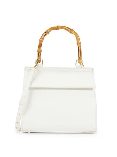 Shop Modern Picnic Women's Luncher Top Handle Bag In White Bamboo