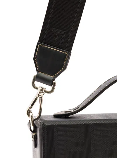 Shop Fendi 'soft Trunk' Crossbody Bag With Ff Motif In Leather Man In Black