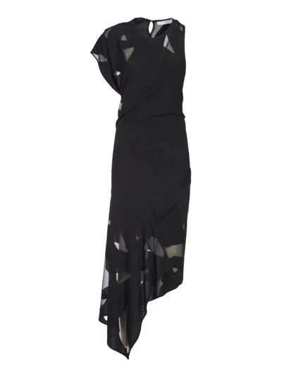 Shop Iro Shanon Asymmetrical Long Dress In Black