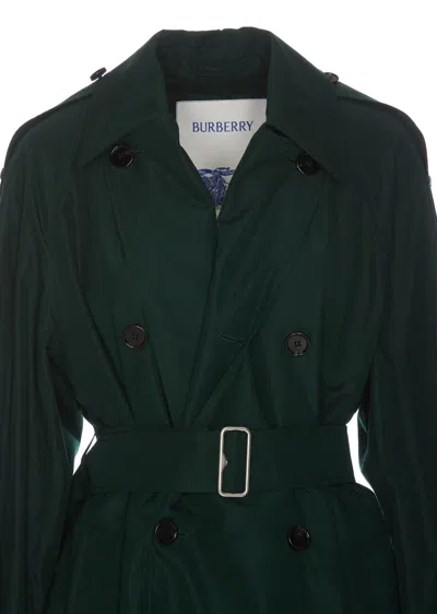 Shop Burberry Coats In Green