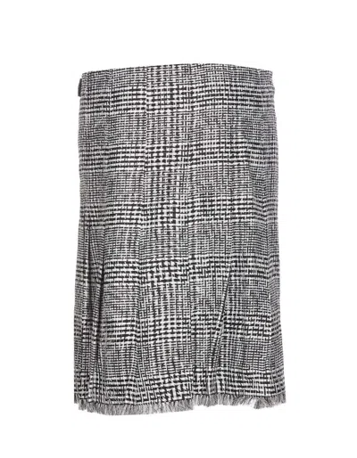 Shop Burberry Skirts In Grey