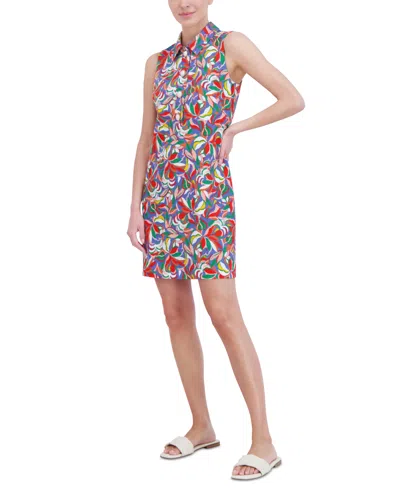 Jessica Howard Women's Printed Textured Shift Dress In Multi