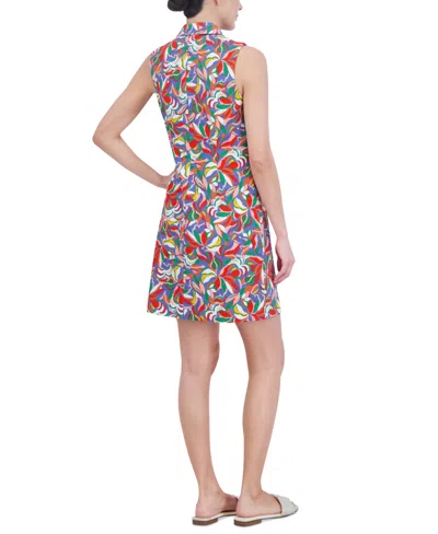 Shop Jessica Howard Women's Printed Textured Shift Dress In Multi