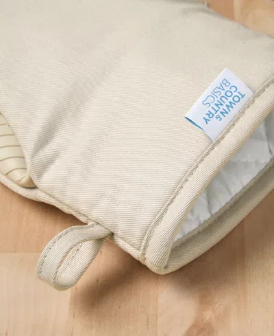 Town & Country Living Basics Silicone Basketweave Mini Oven Mitts, Set Of 2 In Blue