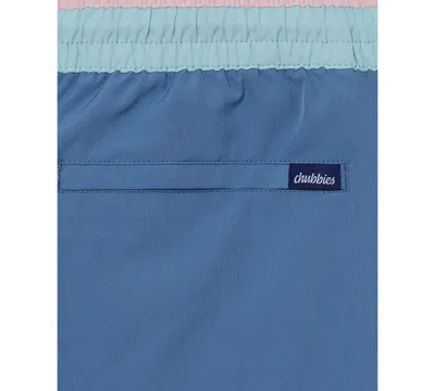 Shop Chubbies Men's The Gravel Roads Quick-dry 5-1/2" Swim Trunks With Boxer-brief Liner In Dusty Blue