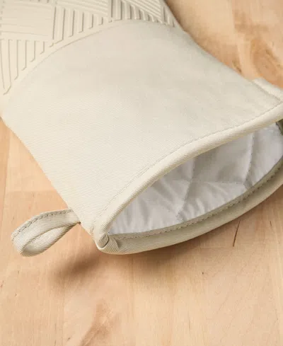 Town & Country Living Basics Silicone Basketweave Oven Mitts, Set Of 2 In Grey