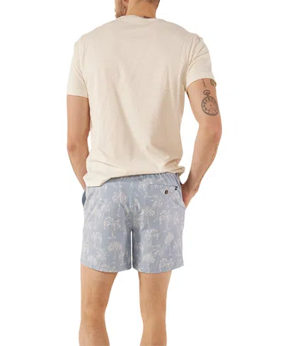 Shop Chubbies Men's The Mount Pleasants Printed 6" Performance Shorts In Dusty Blue