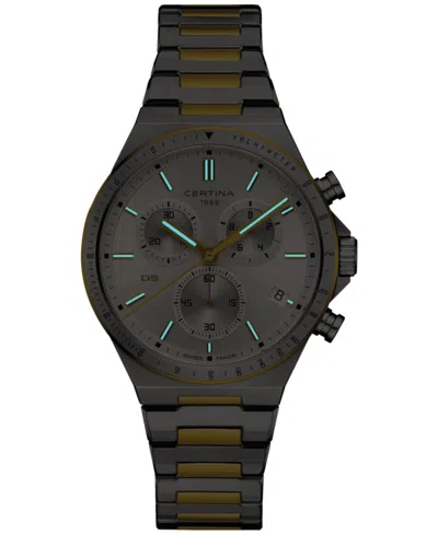 Certina Men's Swiss Chronograph Ds-7 Two-tone Stainless Steel Bracelet Watch 41mm In No Color
