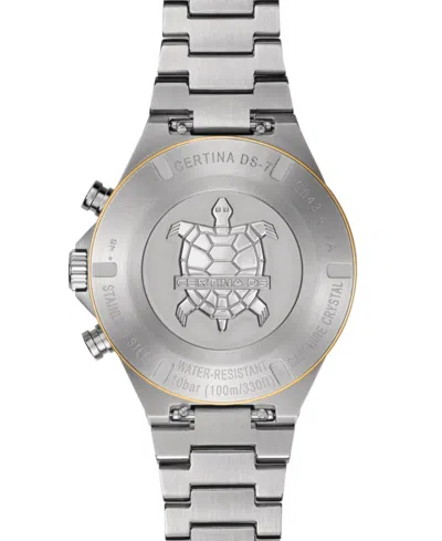 Certina Men's Swiss Chronograph Ds-7 Two-tone Stainless Steel Bracelet Watch 41mm In No Color