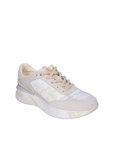 Premiata Moerun Panelled Sneakers In White