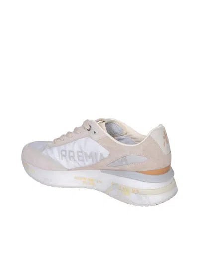 Premiata Moerun Panelled Sneakers In White
