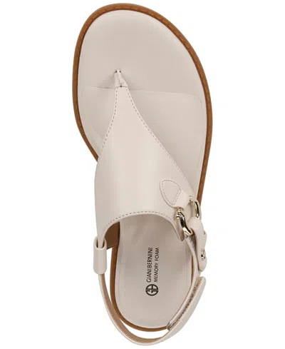 Shop Giani Bernini Women's Nennie Memory Foam Thong Flat Sandals, Created For Macy's In Bisque
