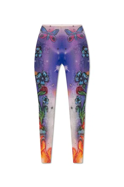 Shop Dsquared2 Printed Stretched Leggings In Multi
