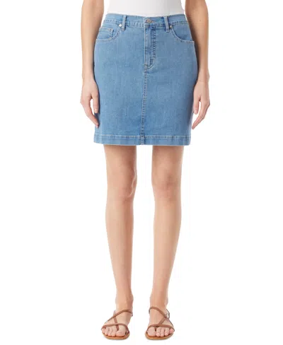 Shop Gloria Vanderbilt Women's Denim Mini Skirt In Bellport