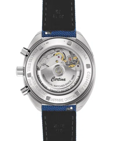 Shop Certina Men's Swiss Automatic Chronograph Ds-2 Blue Synthetic Strap Watch 43mm In No Color