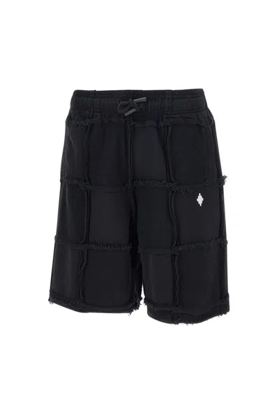 Shop Marcelo Burlon County Of Milan Cross Inside Drawstring Shorts In Black