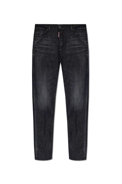 Shop Dsquared2 Distressed Jennifer Jeans In Black