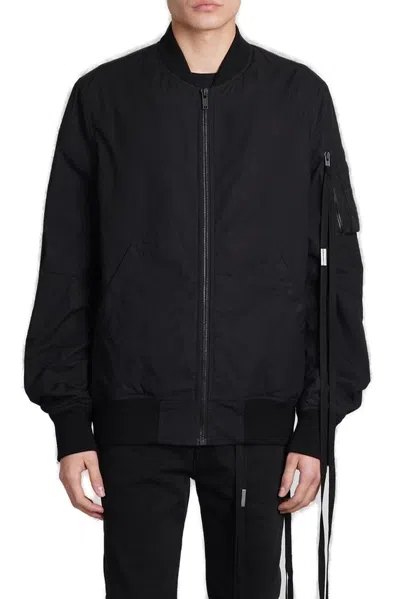 Shop Ann Demeulemeester Zipped Bomber Jacket In Black