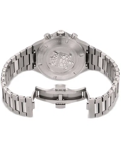 Shop Certina Men's Swiss Chronograph Ds-7 Silver-tone Titanium Bracelet Watch 41mm In No Color