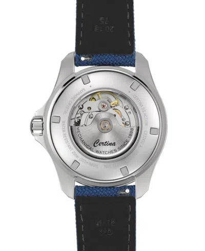 Certina Men's Swiss Automatic Ds Action Day-date Powermatic 80 Blue Synthetic Strap Watch 41mm In No Color